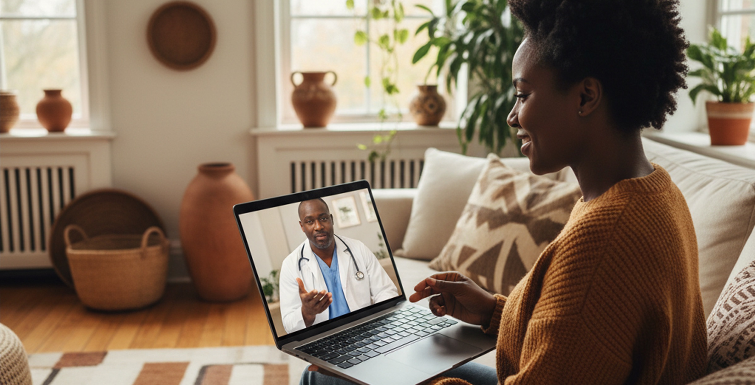 A Medikea clinician supporting an employee